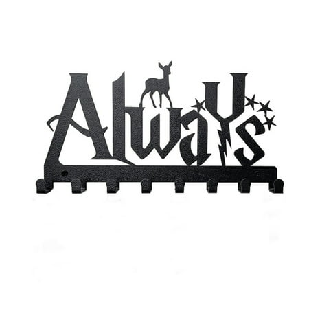 

Always Metal Key Holder with 8 Hooks Iron Black Hanger for Enter Home