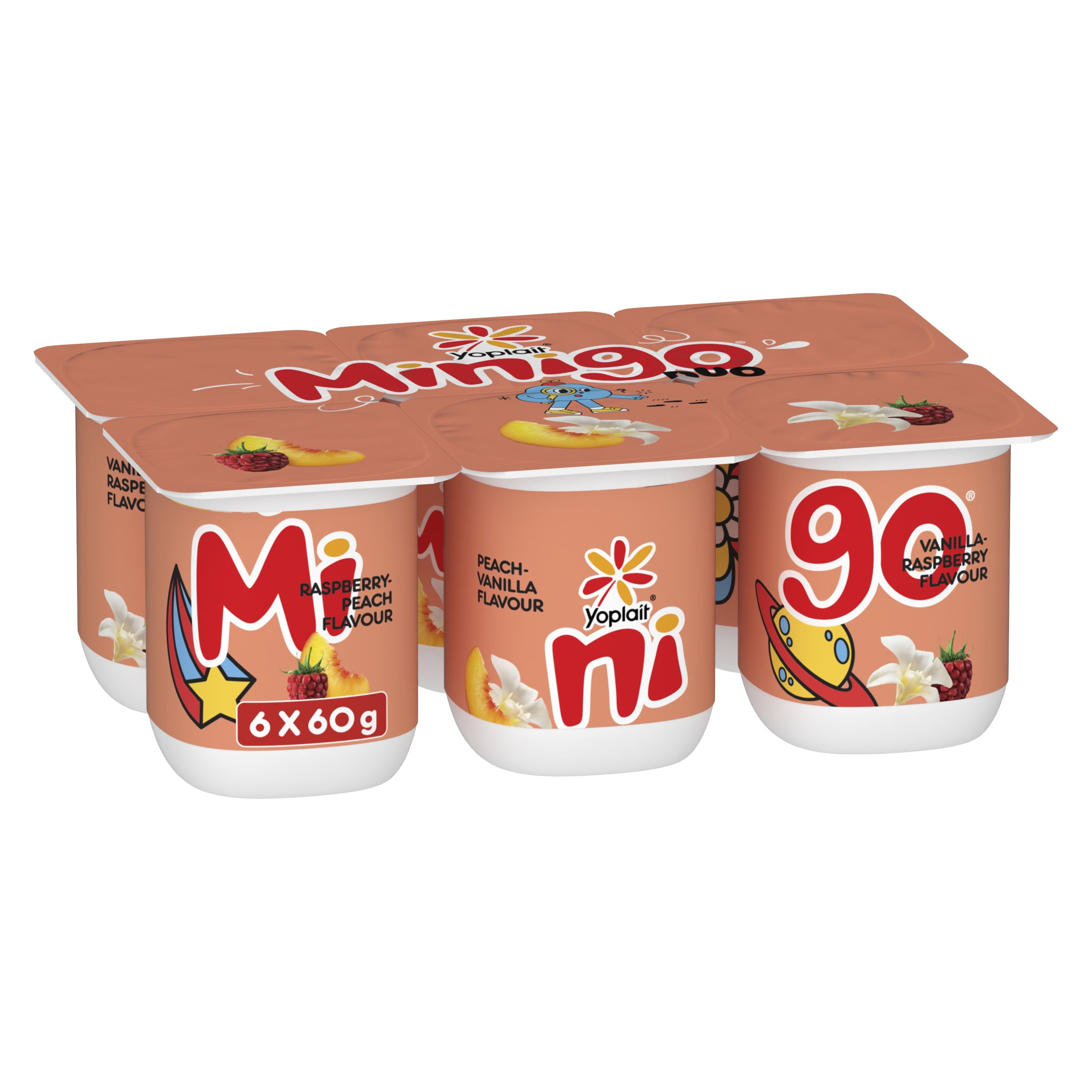 Yop Duo Minigo 2 %, saveurs variées, collations pour enfants