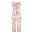 thumbnail image 5 of Conjunto de Verano para las Mujeres Impreso Cuello Redondo sin Mangas Y Pantalones, Casual de Dos Piezas para las Mujeres, 5 of 5