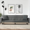 thumbnail image 1 of vidaXL Sofa Bed with Cushions Dark Grey Fabric, 1 of 5