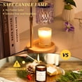 thumbnail image 4 of HAIDOLIANG Purple Glass Candle Warmer Lamp with Timer & Dimmer, Adjustable Height Electric Wax Warmer for Scented Candles, Gifts for Women, 4 of 6
