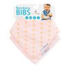 Primo Passi - 2Pk Gold Hearts/White Bows Bandana Bib