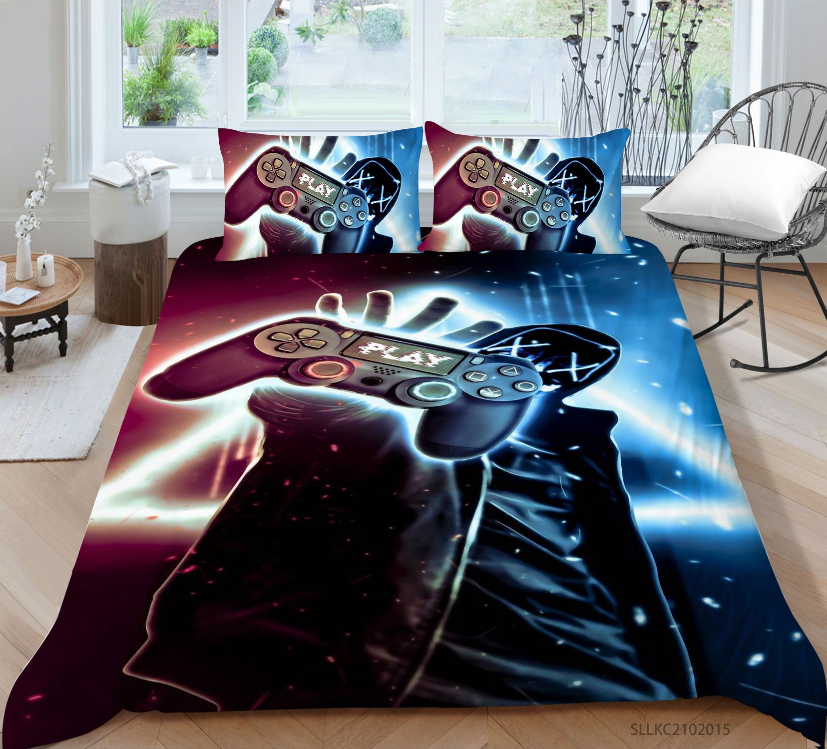 Gamer Comforter Set for Boys Gaming Bedding Set Full Size,Video Game