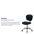 thumbnail image 2 of Mid-Back Gray Mesh Padded Swivel Task Chair with Chrome Base, 2 of 9