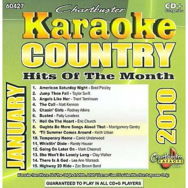 Karaoke Country Hits Of The Month January 2010