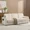 Beige, variant on 87.4" Oversized 3 Seater Couch, Upholstered Sofa for Living Room,Modern Deep Seat Comfy Love Seat Couch with Cup Holders,Corduroy Loveseat Sofa (Black)