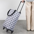 thumbnail image 3 of Collapsible Shopping Cart Folding Portable Bag, Telescopic Storage Bag Stair Climbing Cart,Trolley Tote Bag Shopping Cart with Wheels for Traveling Shopping, 3 of 7