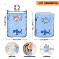 thumbnail image 3 of Cute Colorful Happy Sharks Translucent Plastic Cans Storage Canisters with Lid Set of 2, 3 of 7