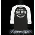thumbnail image 2 of Shop4Ever Men's It's Not A Dad BOD It's A Father Figure Raglan Baseball Shirt Large Black/White, 2 of 4