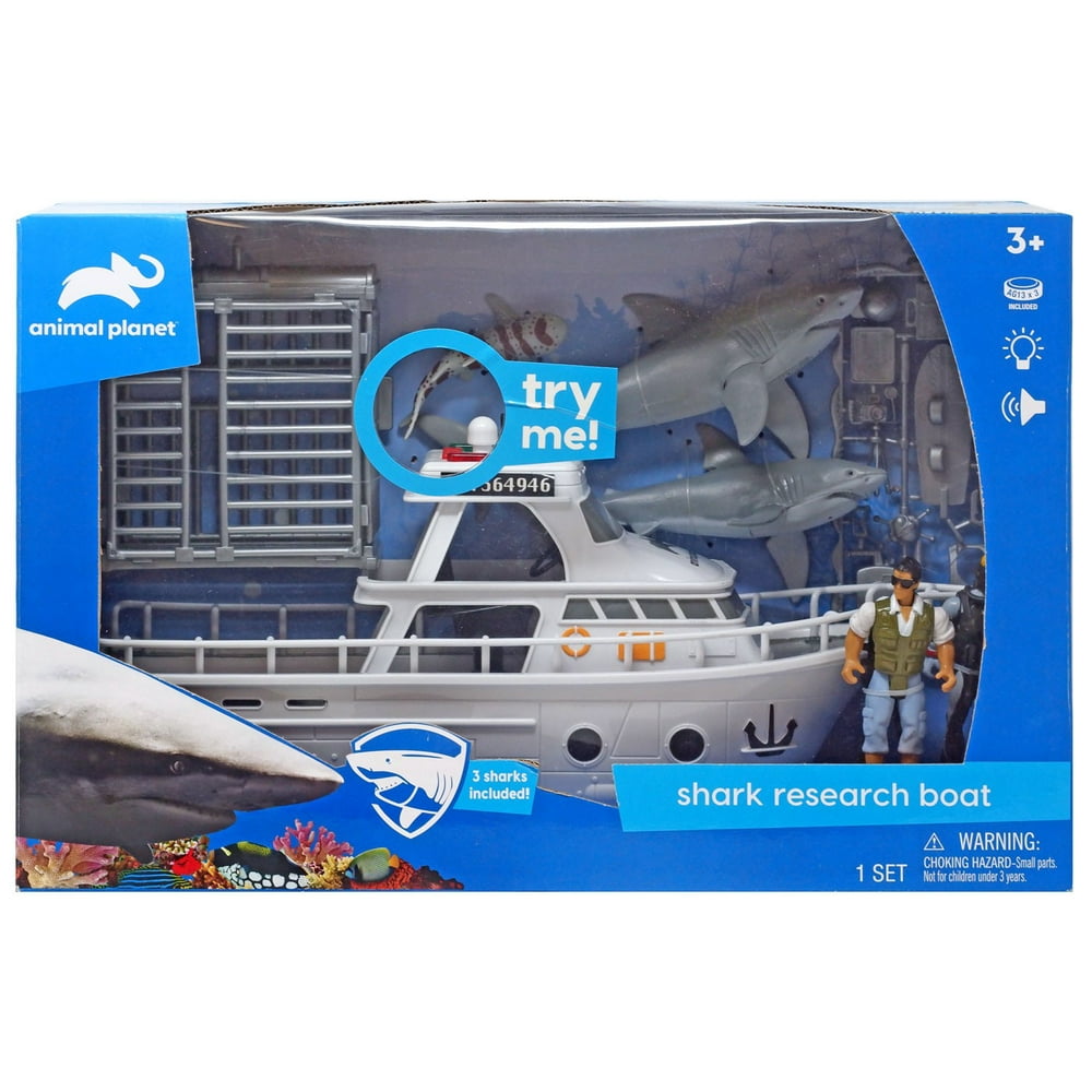 Animal Shark Research Boat Playset