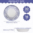 thumbnail image 4 of Paper Bowls, 30 Count 16 oz Disposable Heavy Duty Soup Bowls with Porcelain Pattern, Microwave Safe and Leak‑Proof for Home, Parties, BBQ, Picnic and Family Gatherings, 4 of 7