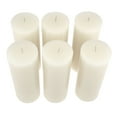 thumbnail image 5 of Stonebriar Unscented 3" x 8" 1-Wick White Pillar Candles, 6 Pack, 5 of 9