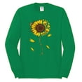 thumbnail image 2 of You Are My Sunshine Skull And Sunflower Inspirational/Christian Mens Long Sleeve Shirt, Kelly, Small, 2 of 3