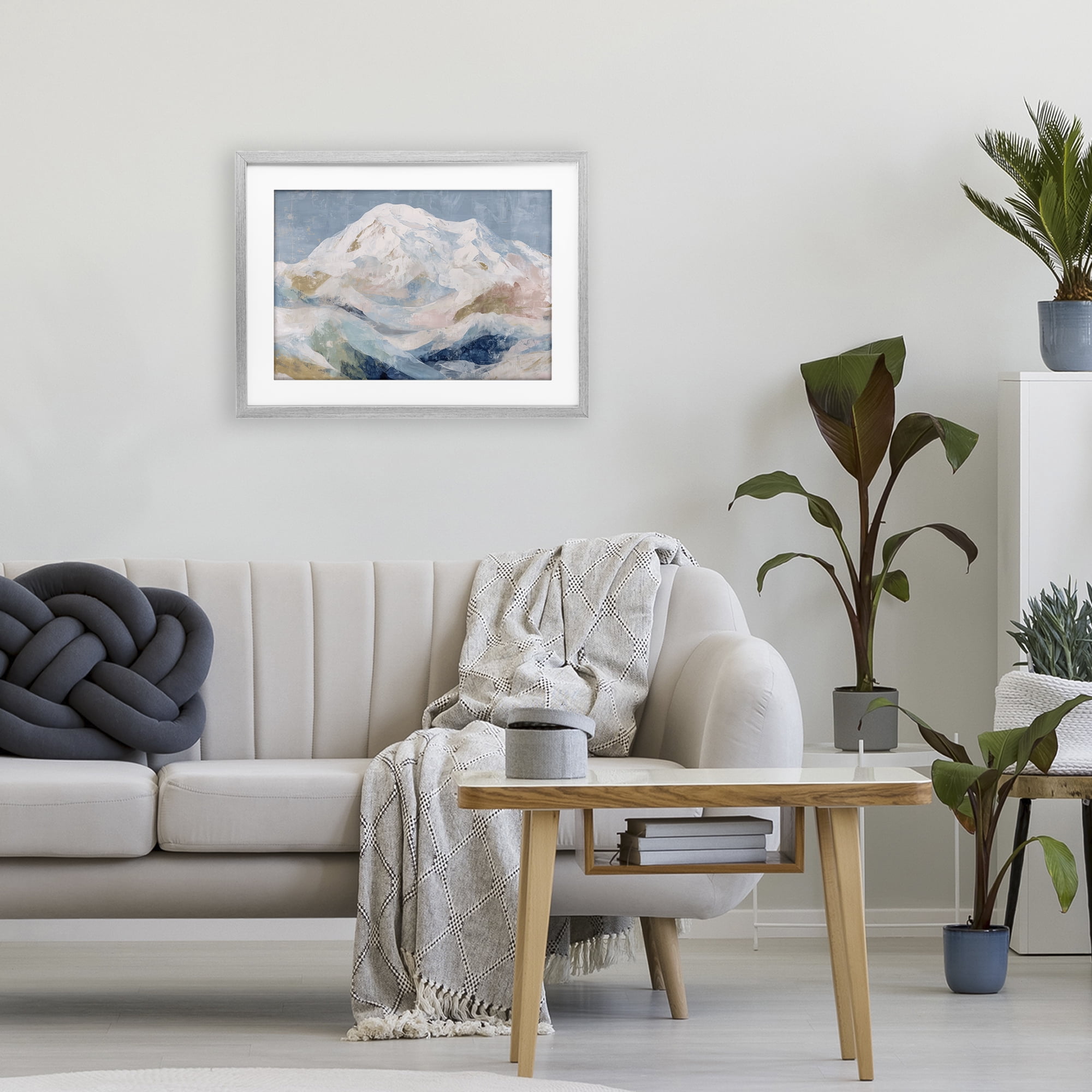 Stupell Industries Icy Mountain Range at Dusk Gray Framed Print Under Glass, design by Chromatic Storm Studio
