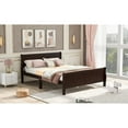 thumbnail image 3 of Newboti Furniture Full Size Wood Platform Bed with Headboard and Wooden Slat Support (Espresso) NO.39836, 3 of 9