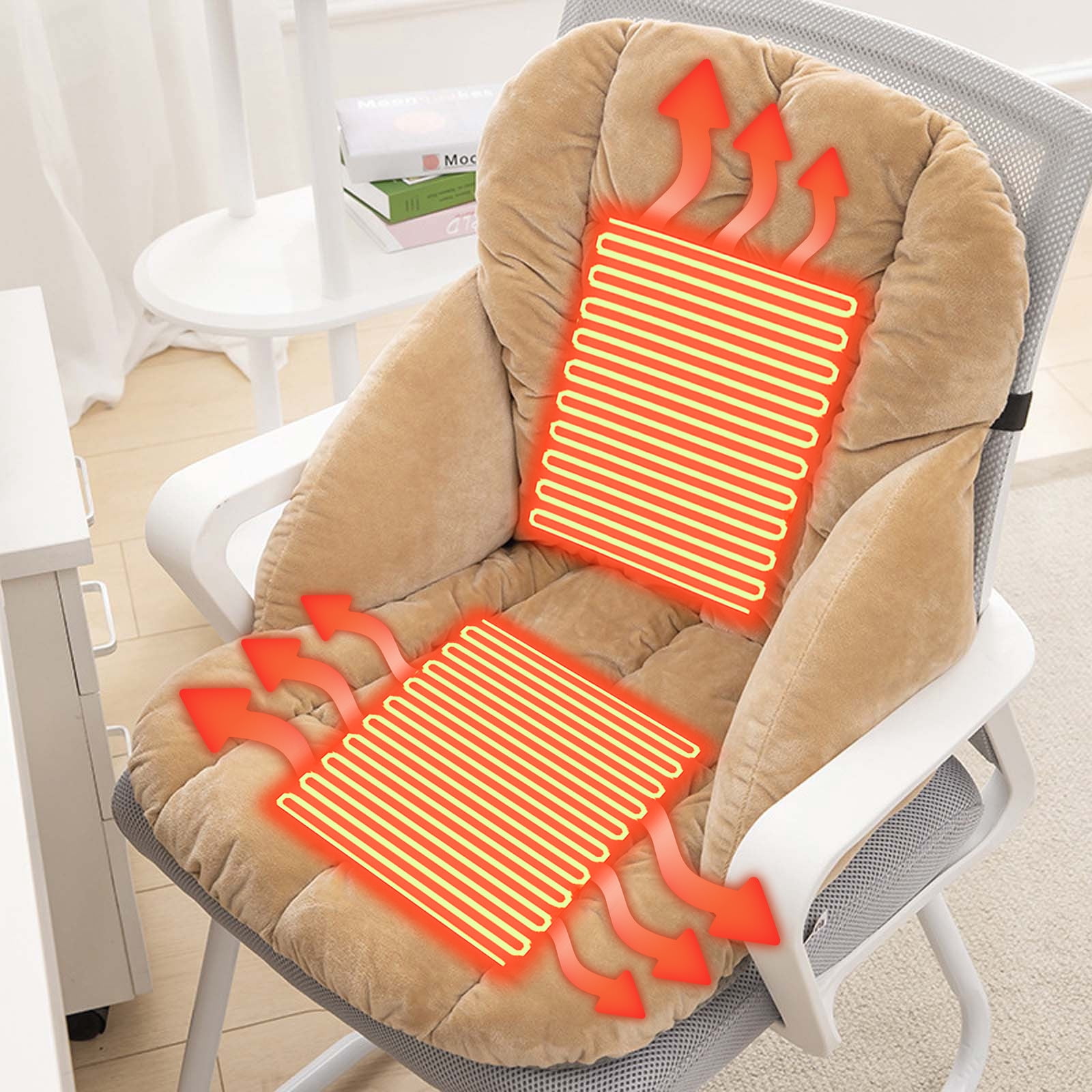 Eolstice Winter USB Heating Seat Cushion, Integrated Warm Sitting Pad for Long Duration Use, for Office Chairs Home Seating and Comfort Support