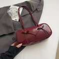 thumbnail image 4 of Bolso Mano Con Lazo para Mujer Hombro PU Color Sólido Hobo Elegante Gran Capacidad, 4 of 9