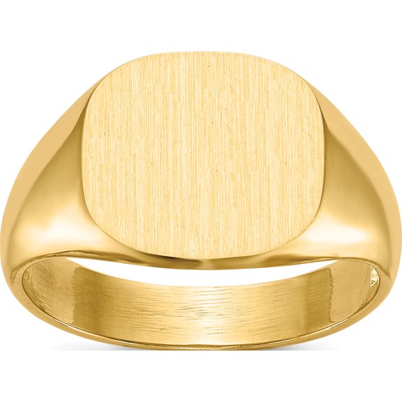 10K Yellow Gold 10Ky 12.0X13.5Mm Open Back Men's Signet Ringsize 10 (Width 4 To 12.5) - Jbsp