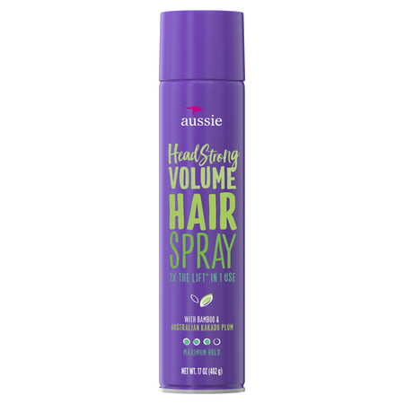 Volume Hairspray- Aussie Headstrong Volume Hairspray with Bamboo & Kakadu Plum, 17