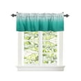 thumbnail image 2 of Kitchen Cafe Valance Curtain for Small Windows,Modern Minimalist Abstract Color Art Rod Pocket Short Valances Teal and White Gradient Window Treatment Panel for Living Room/Bedroom/Bathroom,42x18in, 2 of 9