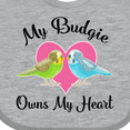 thumbnail image 4 of Inktastic Budgie Parakeet Budgerigar Pet Girls Baby Bib, 4 of 4