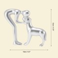 thumbnail image 5 of Unique Bargains Dog Statue Decorations Cute Dog Decor for Office Living Room Bedroom Home Silver Tone, 5 of 7