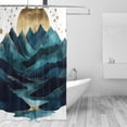 thumbnail image 2 of Yayeee Shower Curtain with Hooks 72"x72" Waterproof Fabric Bathroom Hanging Decor, Blue Mountains, 2 of 5