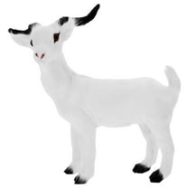 KHBUAB Goat Figurine White Plastic Mini Design For Garden Decor 1Pack