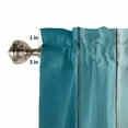 thumbnail image 5 of Teal Brown Ombre Kitchen Valances for Windows 60x18 Inch Kitchen Curtains Valances Rod Pocket Vintage Country Wooden Bathroom Window Valances for Window Treatment Decor, 5 of 6