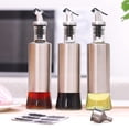 thumbnail image 1 of Oil and Vinegar Dispenser Set, 3Pcs 300ml Glass Olive Oil Bottles Oil Dispenser Bottles, 1 of 5