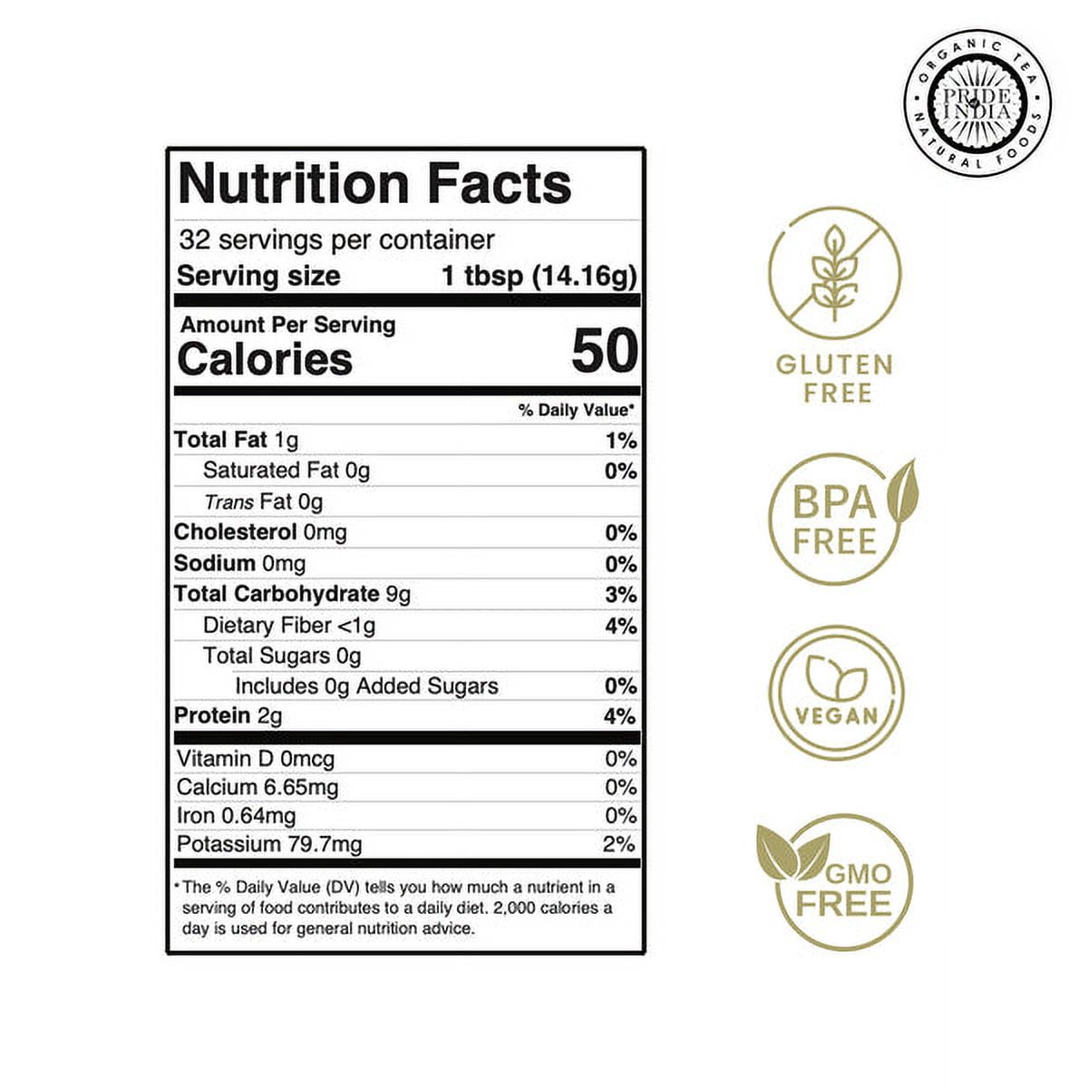 Pride of India - Pack of 6 -  Quinoa Flour for Baking & Cooking, 1 lb Jars, Vegan Gluten-free