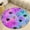 Flannel-2, variant on Colorful Paw Prints Round Area Rugs for Bedroom Living Room, 3FT Soft Indoor Circle Carpets, Carpet Home Decor Floor Mat