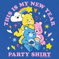 thumbnail image 2 of Toddler's Care Bears My New Year Party Shirt  Graphic Tee Royal Blue 2T, 2 of 3