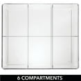thumbnail image 3 of mDesign Plastic 6 Compartment Kitchen Pantry Drawer Divided Organizer Bin, Clear, 3 of 8