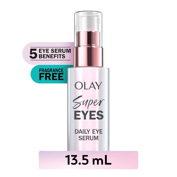 Olay Super Eye Serum - Vitamin C Serum, Caffeine, Niacinamide, Amino Peptide, Aloe Vera - Brightens Dark Circles, Anti-Aging, Brightening, Smooths Fine Lines, Firming, Hydrating, 13 mL
