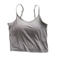 thumbnail image 2 of Antinious Women Sleeveless Solid Cropped Camisole Built In Bras Fitness Tank Tops, 2 of 5
