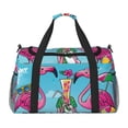 thumbnail image 1 of Easygdp Beach Flamingo Trio Bolsa de Gimnasio, Bolsa de Viaje Duffel, Bolsa de Fin de Semana con Compartimentos, Bolsa de Mano para Noche, 1 of 7