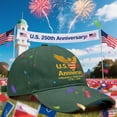 thumbnail image 2 of USA 250th Anniversary Baseball Cap – Vintage Washed Patriotic Hat with Embroidered American Flag, Adjustable Fit for Men & Women, 1776–2026 Celebration Gift, 2 of 5