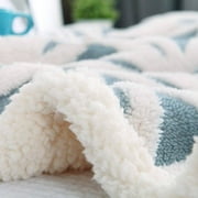 LOMAO Sherpa Fleece Blanket Soft Plush Throw Blanket Dual Sided Cozy Blankets for Bed Couch Sofa(Light Blue,51x63)