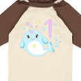 thumbnail image 4 of Inktastic Happy 1st Birthday with Cute Narwhal Stars and Bubbles Boys or Girls Long Sleeve Baby Bodysuit, 4 of 5