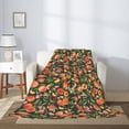 thumbnail image 2 of Rateoe Fruits Peach Pattern Flannel Throw Blanket, Ultra-soft Blanket for Bed, Couch, Car, Hypoallergenic Anti-pilling blanket-50"x40"(Vertical), 2 of 6
