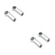 thumbnail image 1 of Vogacara 2 piezas soporte de cabeza de bola extremos de barra de acoplamiento de rosca inversa positiva plata Plata 2piezas, 1 of 6