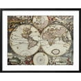 thumbnail image 2 of Art.com Old Map Of World Hemispheres. Created By Frederick De Wit, Published In Amsterdam, 1668 Art Print by marzolino, Black Frame Wall Art, 29" x 23", 2 of 5