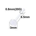 thumbnail image 1 of Clear Retainer Plastic Acrylic Flexible Straight Curved Piercing Kit Tongue Rings Nipple Ring Nose Rings Lip Rings Belly Button ZR, 1 of 6