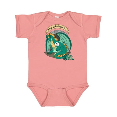 

Inktastic First Birthday This Little Dragon Is 1 Gift Baby Boy or Baby Girl Bodysuit