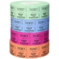 thumbnail image 1 of Raffle Tickets - (4 Rolls of 2000 Double Tickets) 8,000 Total 50/50 Raffle Tickets (Blue/Green/Red/Yellow), 1 of 1