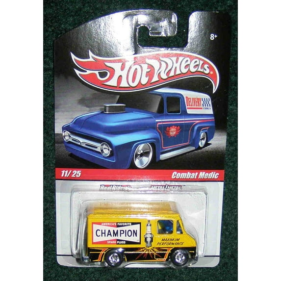 Hot Wheels Delivery: Slick Rides Combat Medic Champion Spark Plugs 11/25