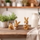 thumbnail image 5 of Pair Pack Easter Resin Rattan Effect Bunny Ornament Home Decor Garden Patio Home Decoration, 5 of 6