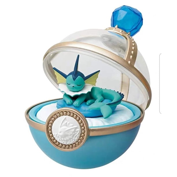 Pokemon Pikachu Eeveelution Vulpix Model Doll, Teacup Sprite Ornament, Anime Action Figure Peripheral PokeBall Toys Gifts for Children