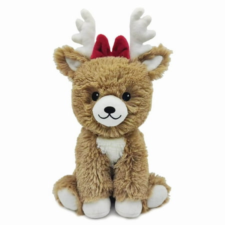 Warmies CPREI2 Microwavable French Lavender Scented Plush Red Bow Reindeer